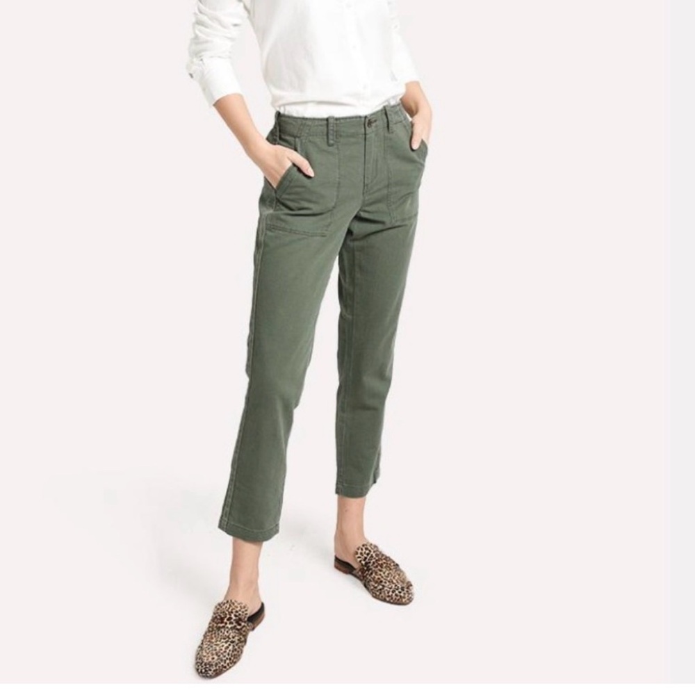G1 all purpose goods cargo utility pants Women's size 4 army fatigue green crop